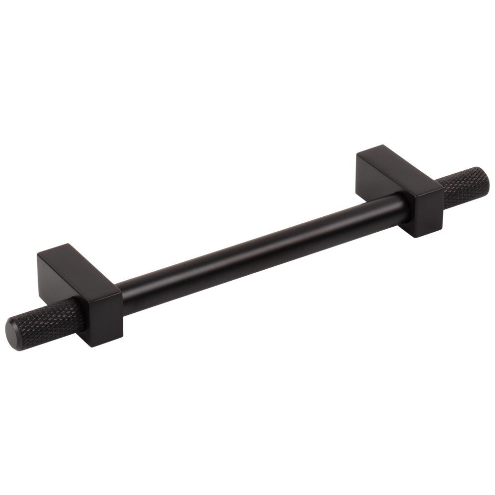 96 mm Center-to-Center Satin Nickel Larkin 4 Knurled Ends Cabinet Bar Pull