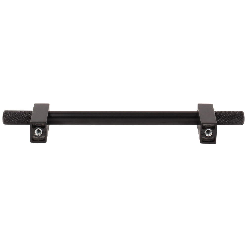 96 mm Center-to-Center Satin Nickel Larkin 4 Knurled Ends Cabinet Bar Pull