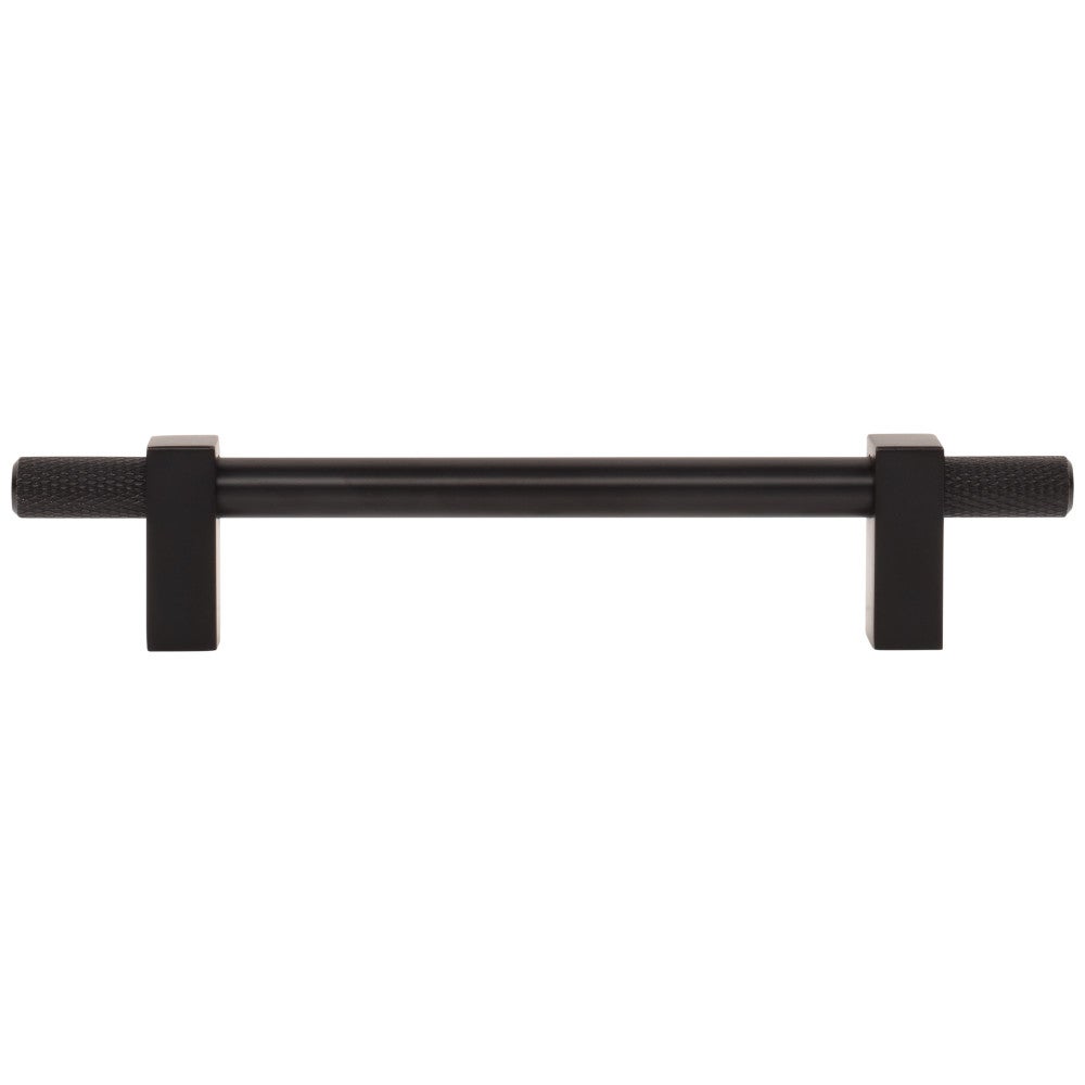 96 mm Center-to-Center Satin Nickel Larkin 4 Knurled Ends Cabinet Bar Pull