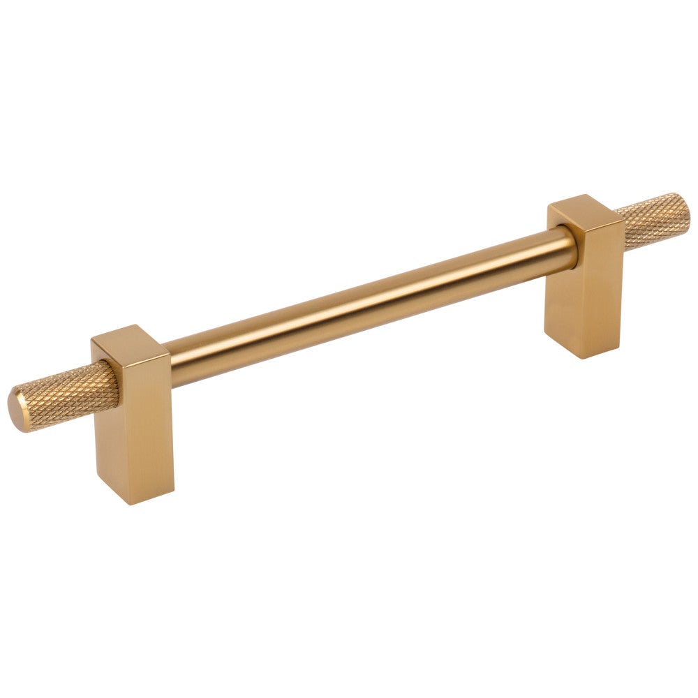 96 mm Center-to-Center Satin Nickel Larkin 4 Knurled Ends Cabinet Bar Pull