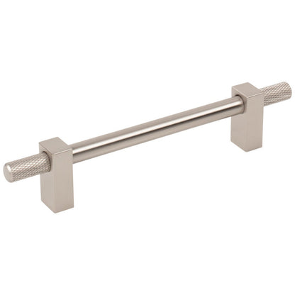 96 mm Center-to-Center Satin Nickel Larkin 4 Knurled Ends Cabinet Bar Pull
