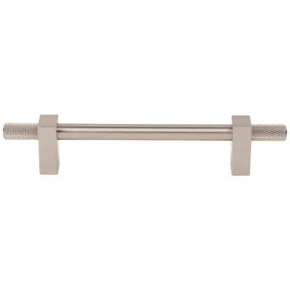 96 mm Center-to-Center Satin Nickel Larkin 4 Knurled Ends Cabinet Bar Pull