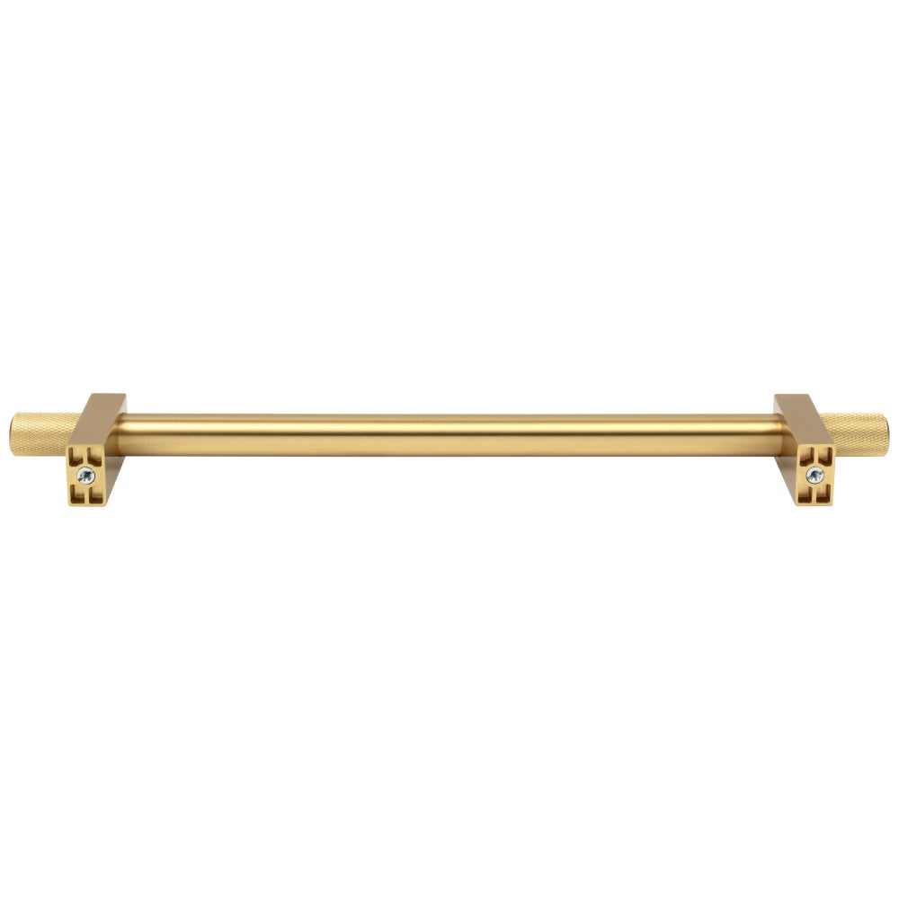 96 mm Center-to-Center Satin Nickel Larkin 4 Knurled Ends Cabinet Bar Pull