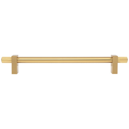 96 mm Center-to-Center Satin Nickel Larkin 4 Knurled Ends Cabinet Bar Pull