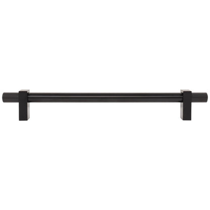 96 mm Center-to-Center Satin Nickel Larkin 4 Knurled Ends Cabinet Bar Pull