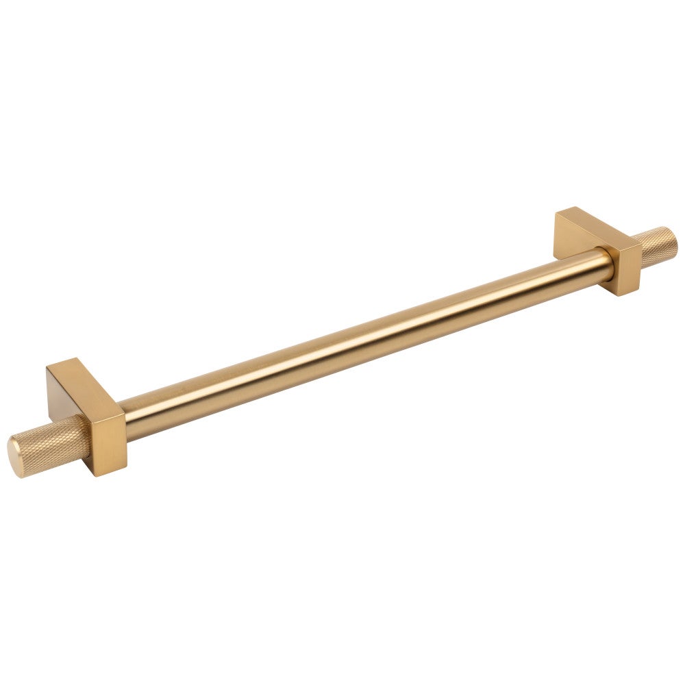 96 mm Center-to-Center Satin Nickel Larkin 4 Knurled Ends Cabinet Bar Pull