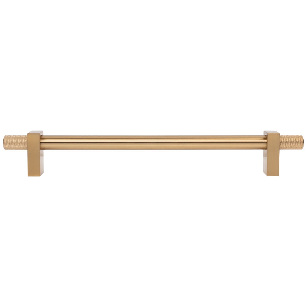 96 mm Center-to-Center Satin Nickel Larkin 4 Knurled Ends Cabinet Bar Pull