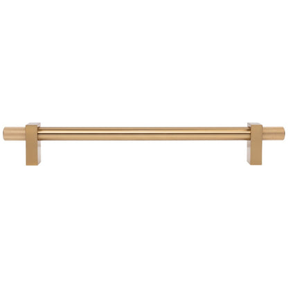 96 mm Center-to-Center Satin Nickel Larkin 4 Knurled Ends Cabinet Bar Pull