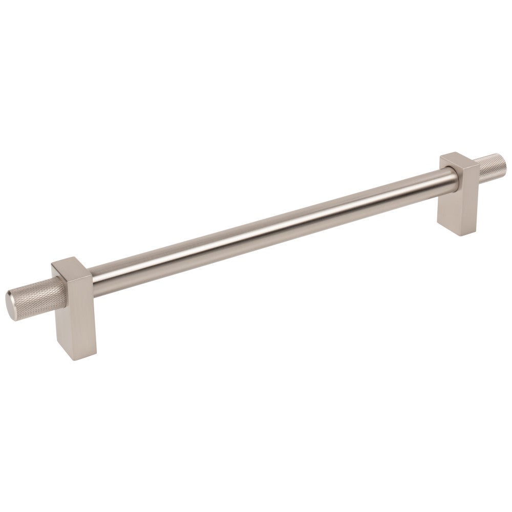96 mm Center-to-Center Satin Nickel Larkin 4 Knurled Ends Cabinet Bar Pull