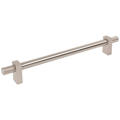 96 mm Center-to-Center Satin Nickel Larkin 4 Knurled Ends Cabinet Bar Pull