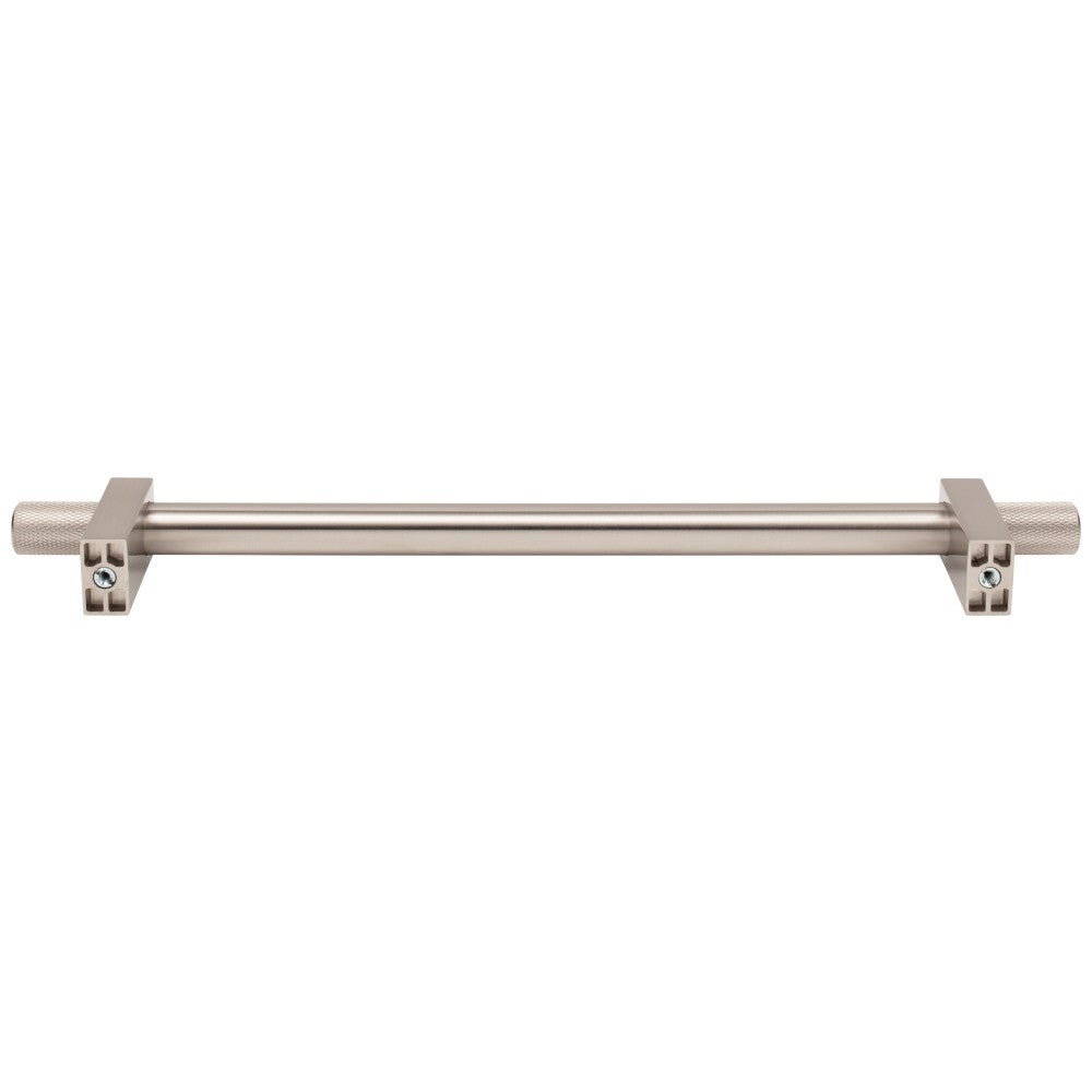 96 mm Center-to-Center Satin Nickel Larkin 4 Knurled Ends Cabinet Bar Pull