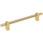 96 mm Center-to-Center Satin Nickel Larkin 4 Knurled Ends Cabinet Bar Pull