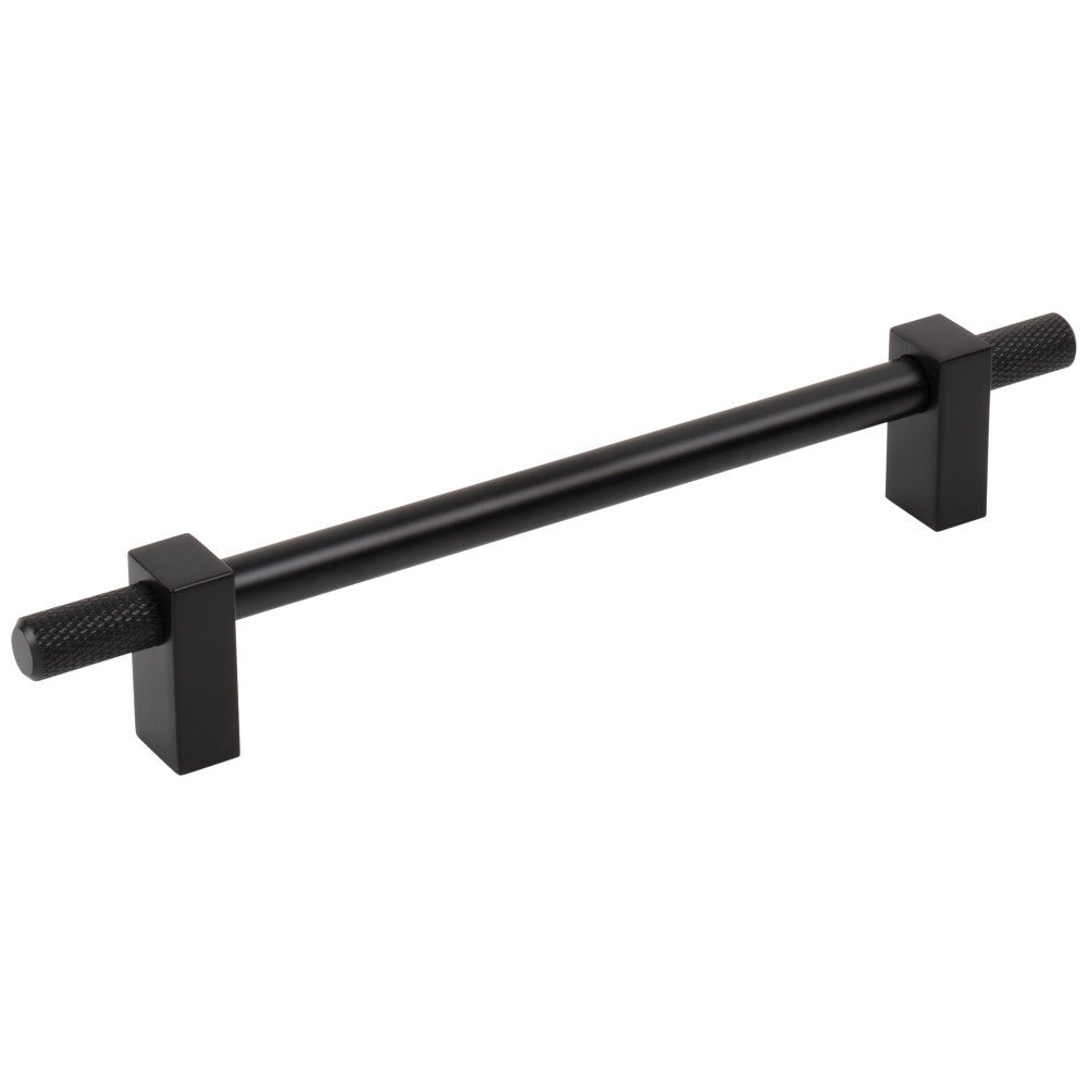 96 mm Center-to-Center Satin Nickel Larkin 4 Knurled Ends Cabinet Bar Pull