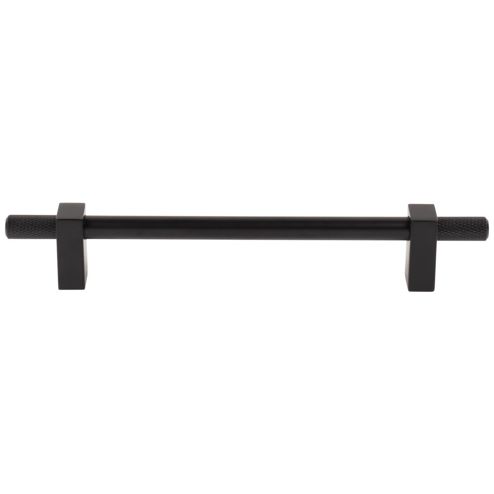 96 mm Center-to-Center Satin Nickel Larkin 4 Knurled Ends Cabinet Bar Pull