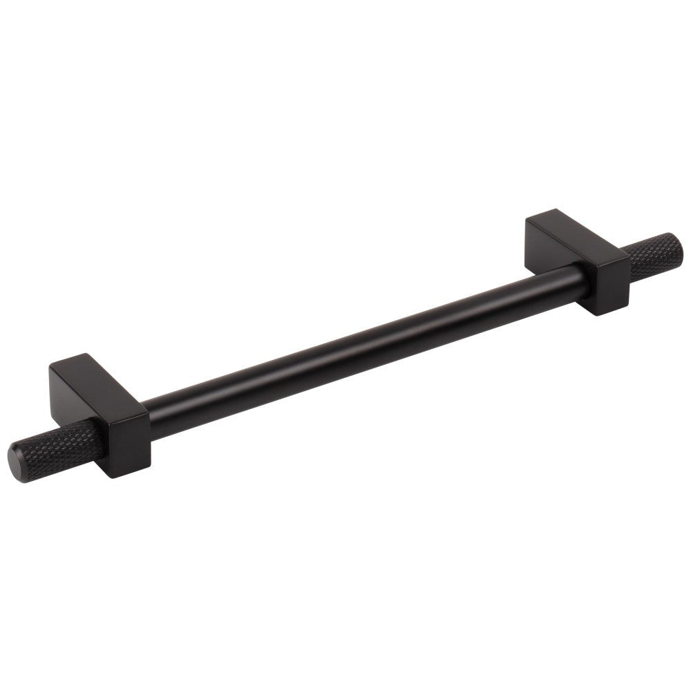 96 mm Center-to-Center Satin Nickel Larkin 4 Knurled Ends Cabinet Bar Pull