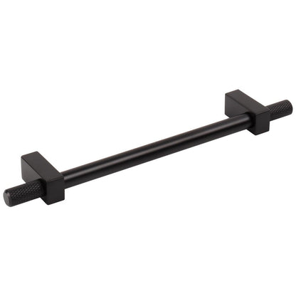 96 mm Center-to-Center Satin Nickel Larkin 4 Knurled Ends Cabinet Bar Pull