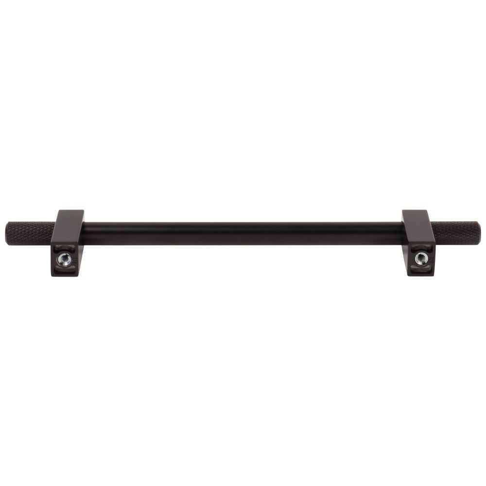 96 mm Center-to-Center Satin Nickel Larkin 4 Knurled Ends Cabinet Bar Pull