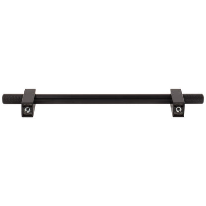 96 mm Center-to-Center Satin Nickel Larkin 4 Knurled Ends Cabinet Bar Pull