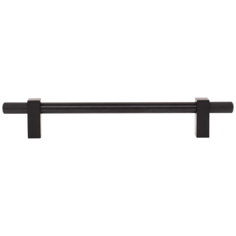 96 mm Center-to-Center Satin Nickel Larkin 4 Knurled Ends Cabinet Bar Pull