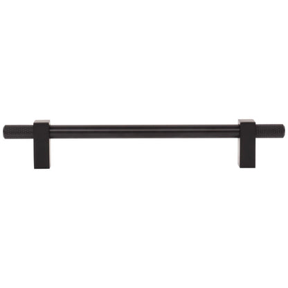 96 mm Center-to-Center Satin Nickel Larkin 4 Knurled Ends Cabinet Bar Pull