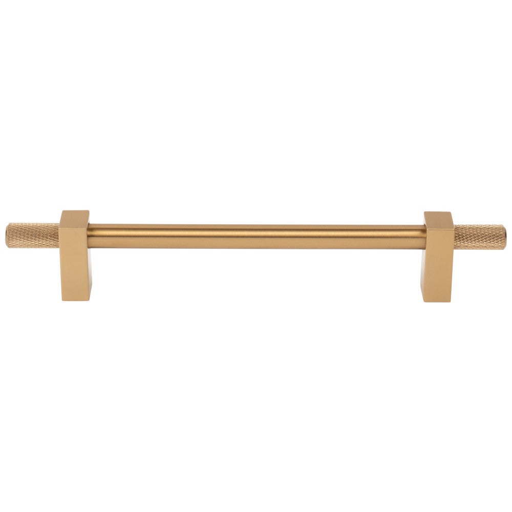 96 mm Center-to-Center Satin Nickel Larkin 4 Knurled Ends Cabinet Bar Pull