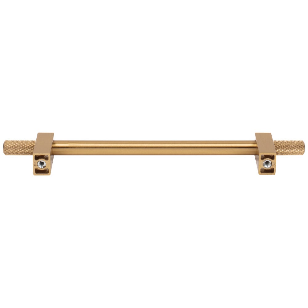 96 mm Center-to-Center Satin Nickel Larkin 4 Knurled Ends Cabinet Bar Pull