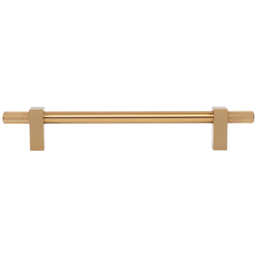 96 mm Center-to-Center Satin Nickel Larkin 4 Knurled Ends Cabinet Bar Pull
