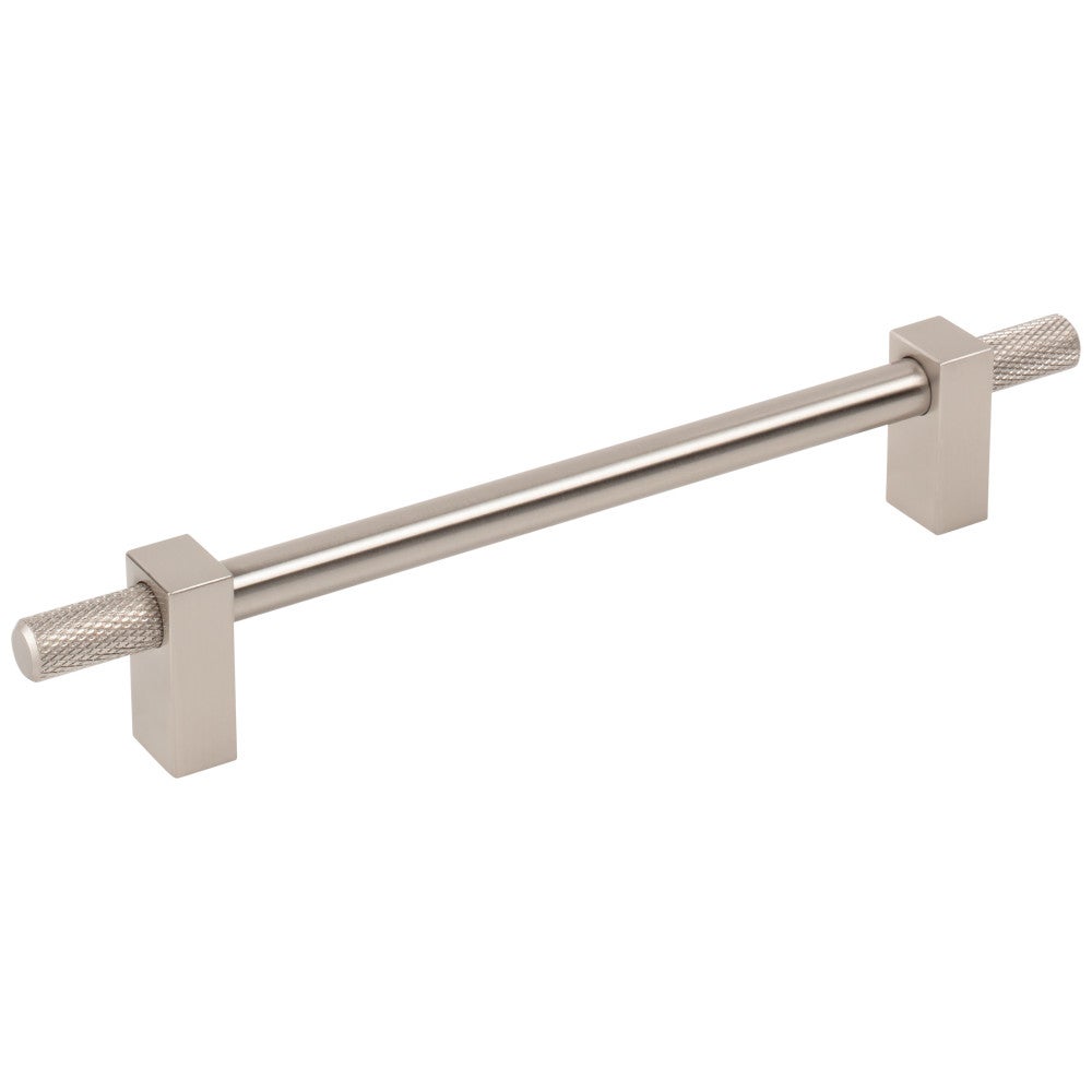 96 mm Center-to-Center Satin Nickel Larkin 4 Knurled Ends Cabinet Bar Pull