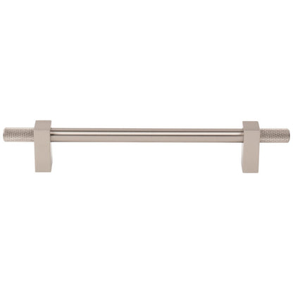96 mm Center-to-Center Satin Nickel Larkin 4 Knurled Ends Cabinet Bar Pull