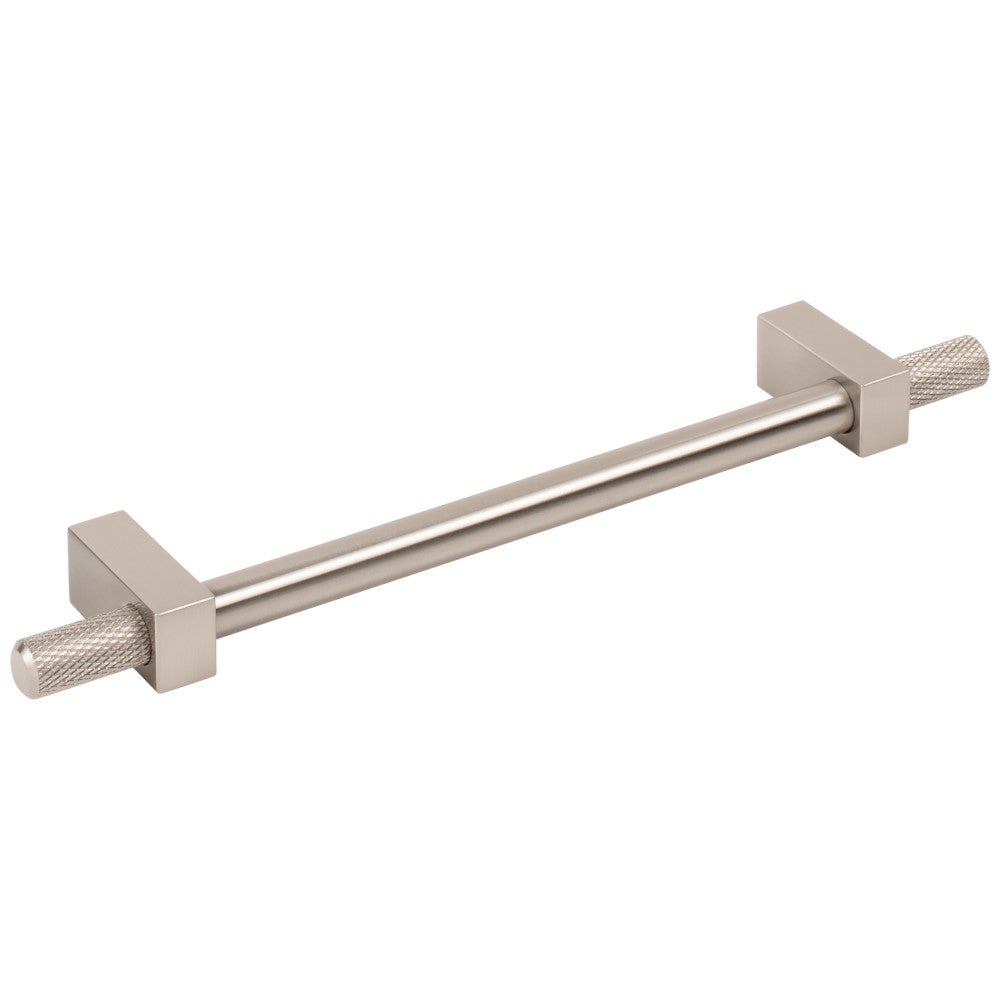 96 mm Center-to-Center Satin Nickel Larkin 4 Knurled Ends Cabinet Bar Pull
