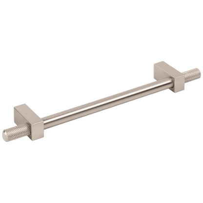96 mm Center-to-Center Satin Nickel Larkin 4 Knurled Ends Cabinet Bar Pull