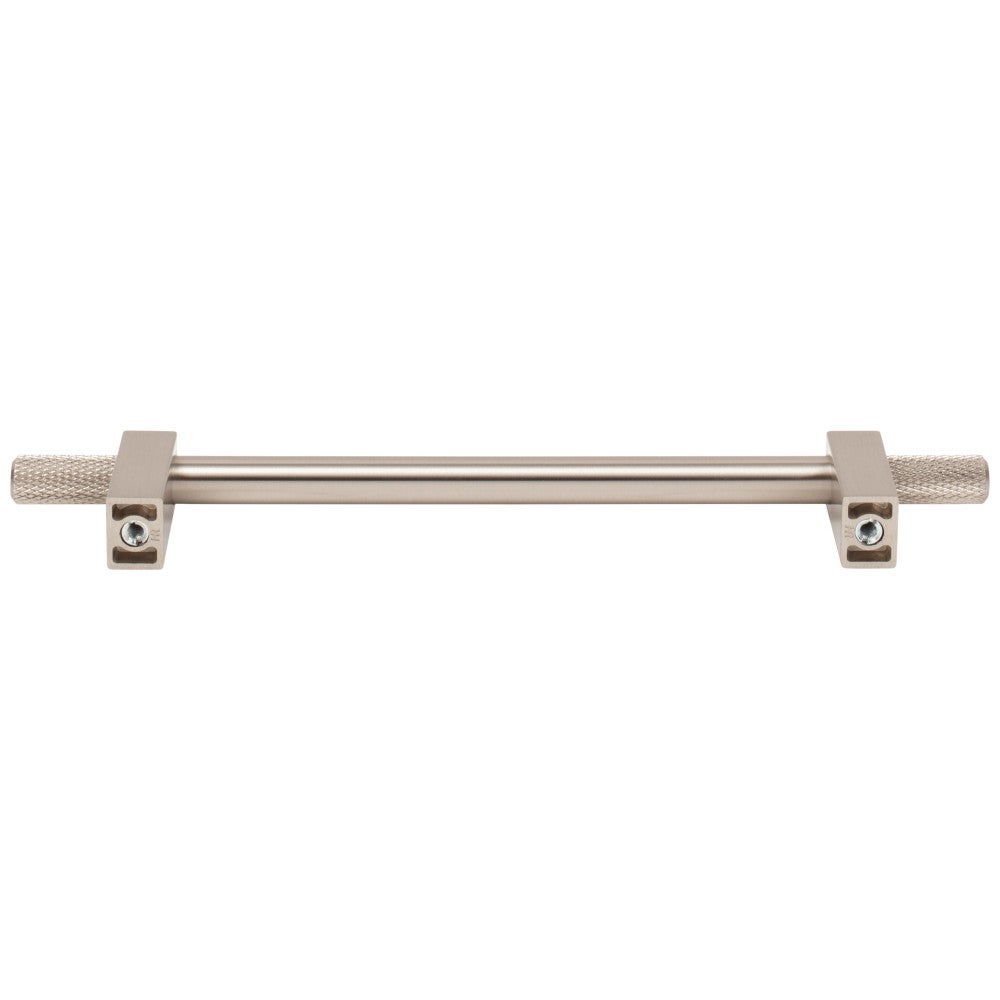 96 mm Center-to-Center Satin Nickel Larkin 4 Knurled Ends Cabinet Bar Pull