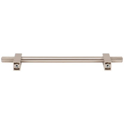 96 mm Center-to-Center Satin Nickel Larkin 4 Knurled Ends Cabinet Bar Pull