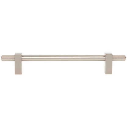 96 mm Center-to-Center Satin Nickel Larkin 4 Knurled Ends Cabinet Bar Pull