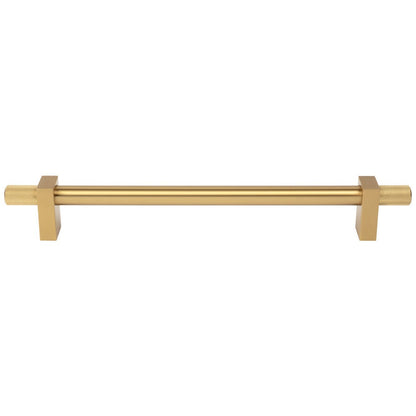 96 mm Center-to-Center Satin Nickel Larkin 4 Knurled Ends Cabinet Bar Pull