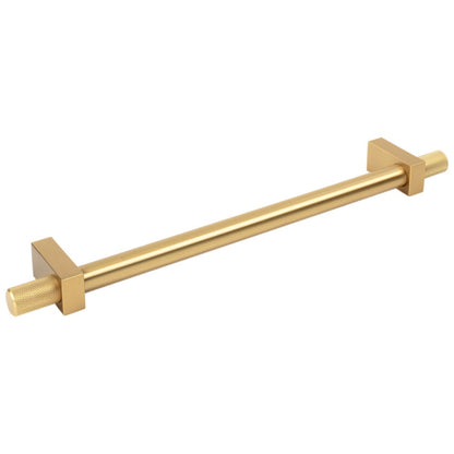 96 mm Center-to-Center Satin Nickel Larkin 4 Knurled Ends Cabinet Bar Pull