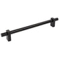 96 mm Center-to-Center Satin Nickel Larkin 4 Knurled Ends Cabinet Bar Pull