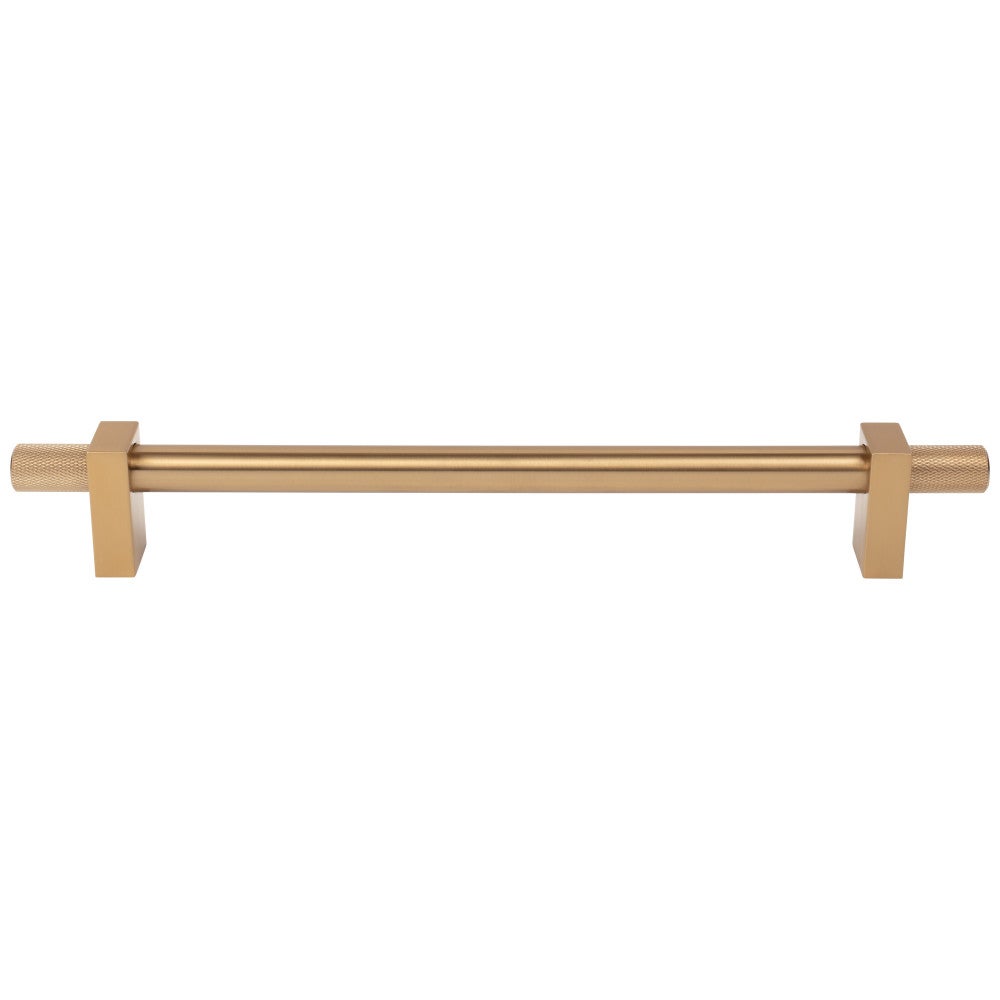 96 mm Center-to-Center Satin Nickel Larkin 4 Knurled Ends Cabinet Bar Pull