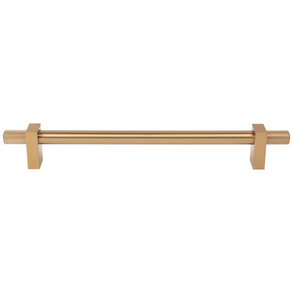 96 mm Center-to-Center Satin Nickel Larkin 4 Knurled Ends Cabinet Bar Pull