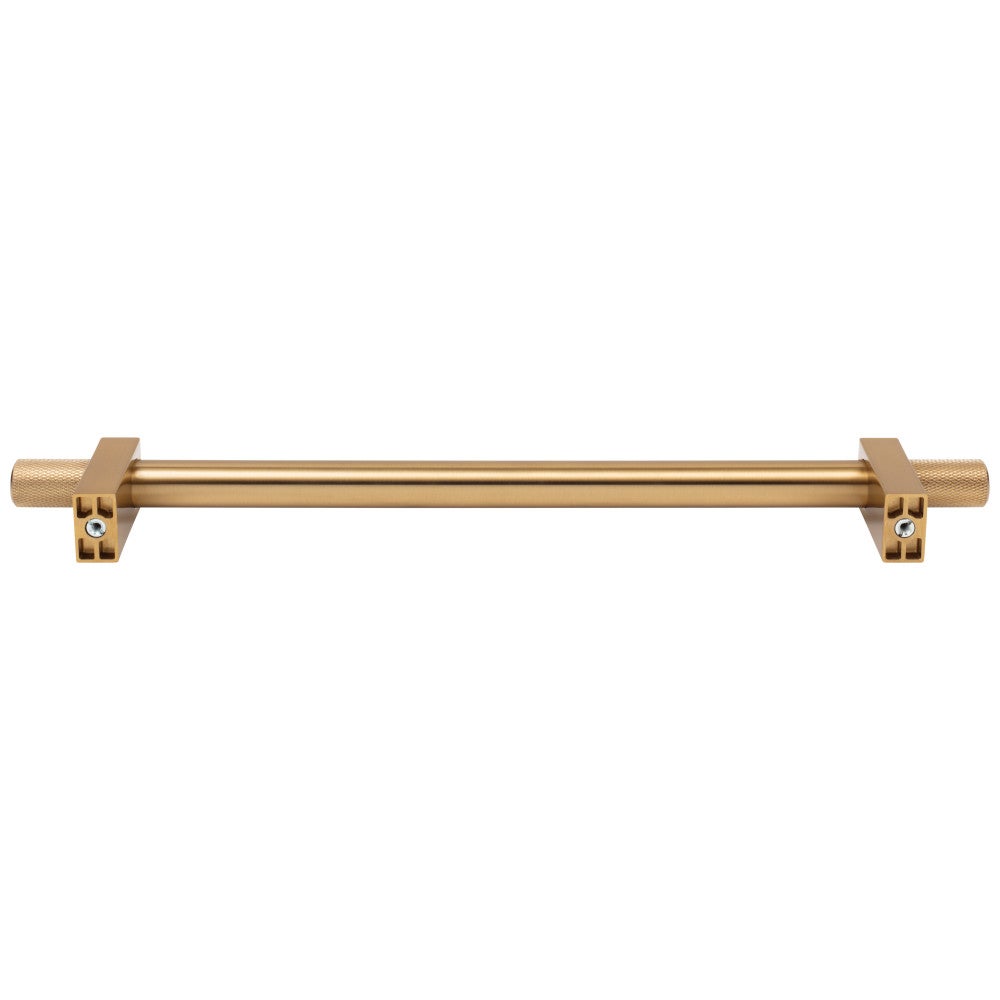 96 mm Center-to-Center Satin Nickel Larkin 4 Knurled Ends Cabinet Bar Pull