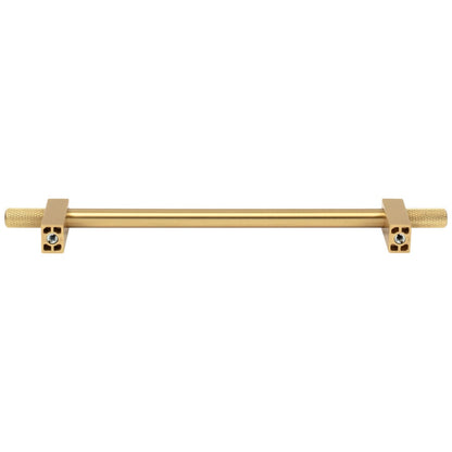 96 mm Center-to-Center Satin Nickel Larkin 4 Knurled Ends Cabinet Bar Pull