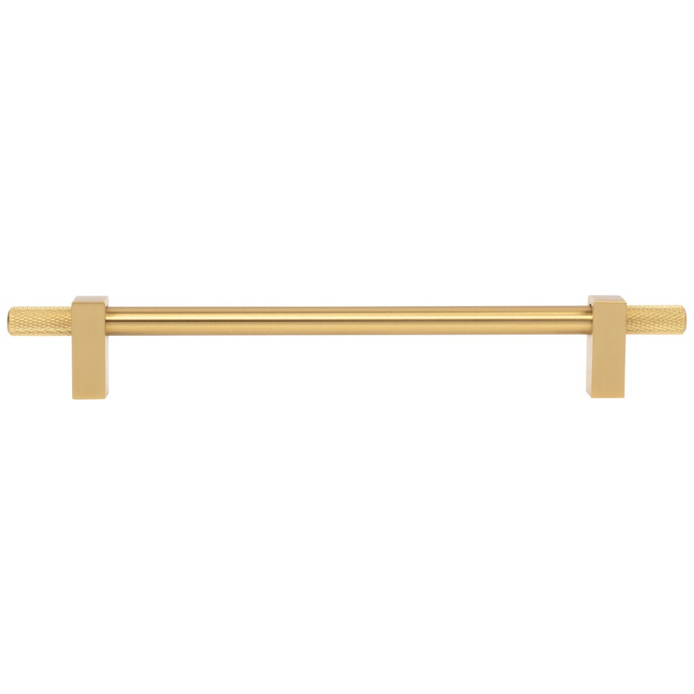 96 mm Center-to-Center Satin Nickel Larkin 4 Knurled Ends Cabinet Bar Pull