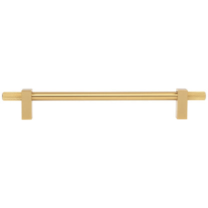 96 mm Center-to-Center Satin Nickel Larkin 4 Knurled Ends Cabinet Bar Pull