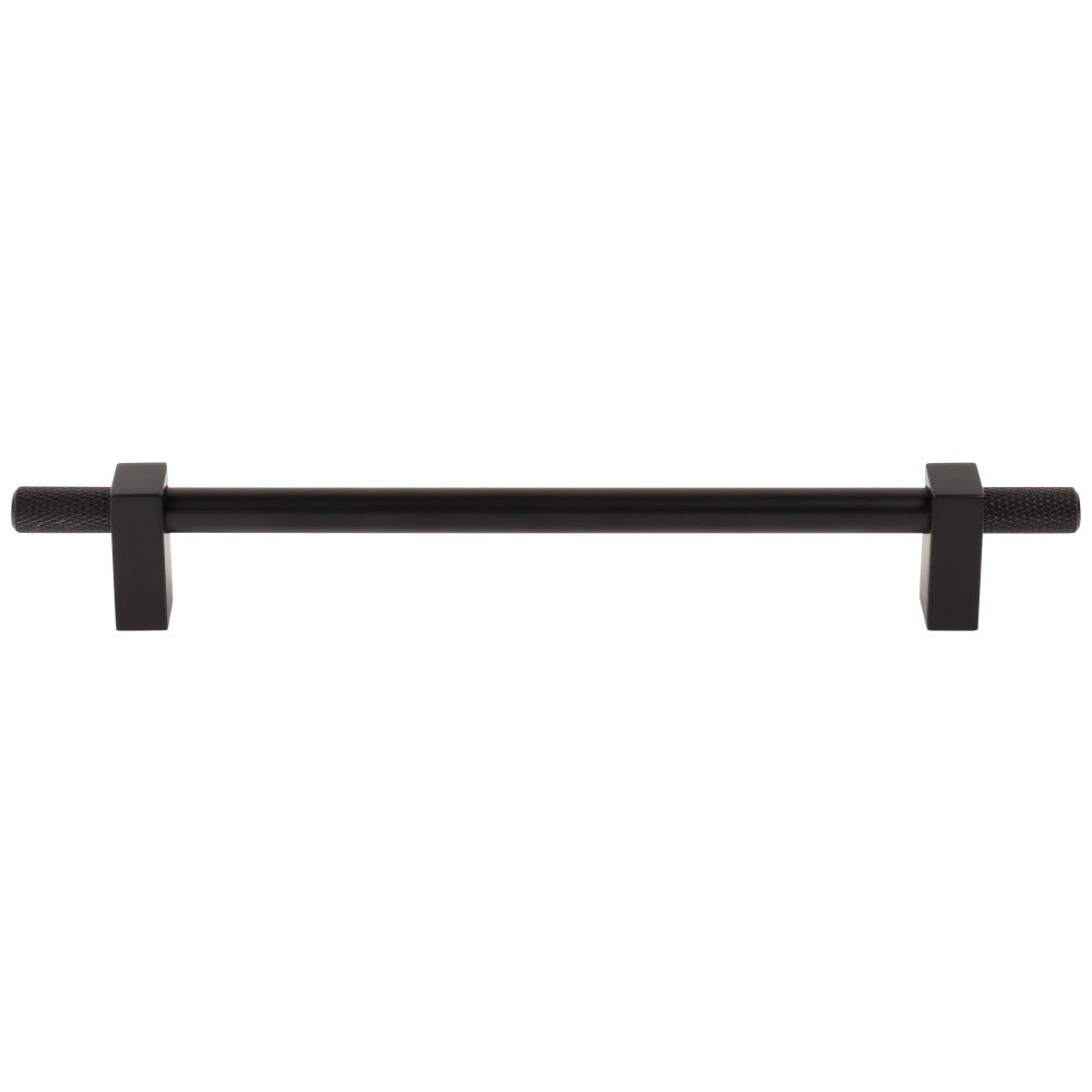 96 mm Center-to-Center Satin Nickel Larkin 4 Knurled Ends Cabinet Bar Pull