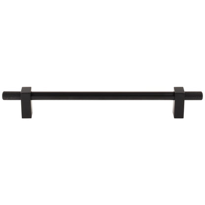 96 mm Center-to-Center Satin Nickel Larkin 4 Knurled Ends Cabinet Bar Pull