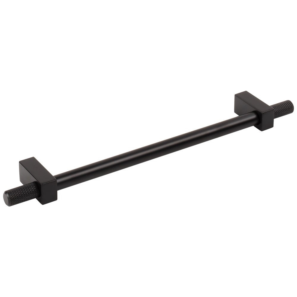 96 mm Center-to-Center Satin Nickel Larkin 4 Knurled Ends Cabinet Bar Pull