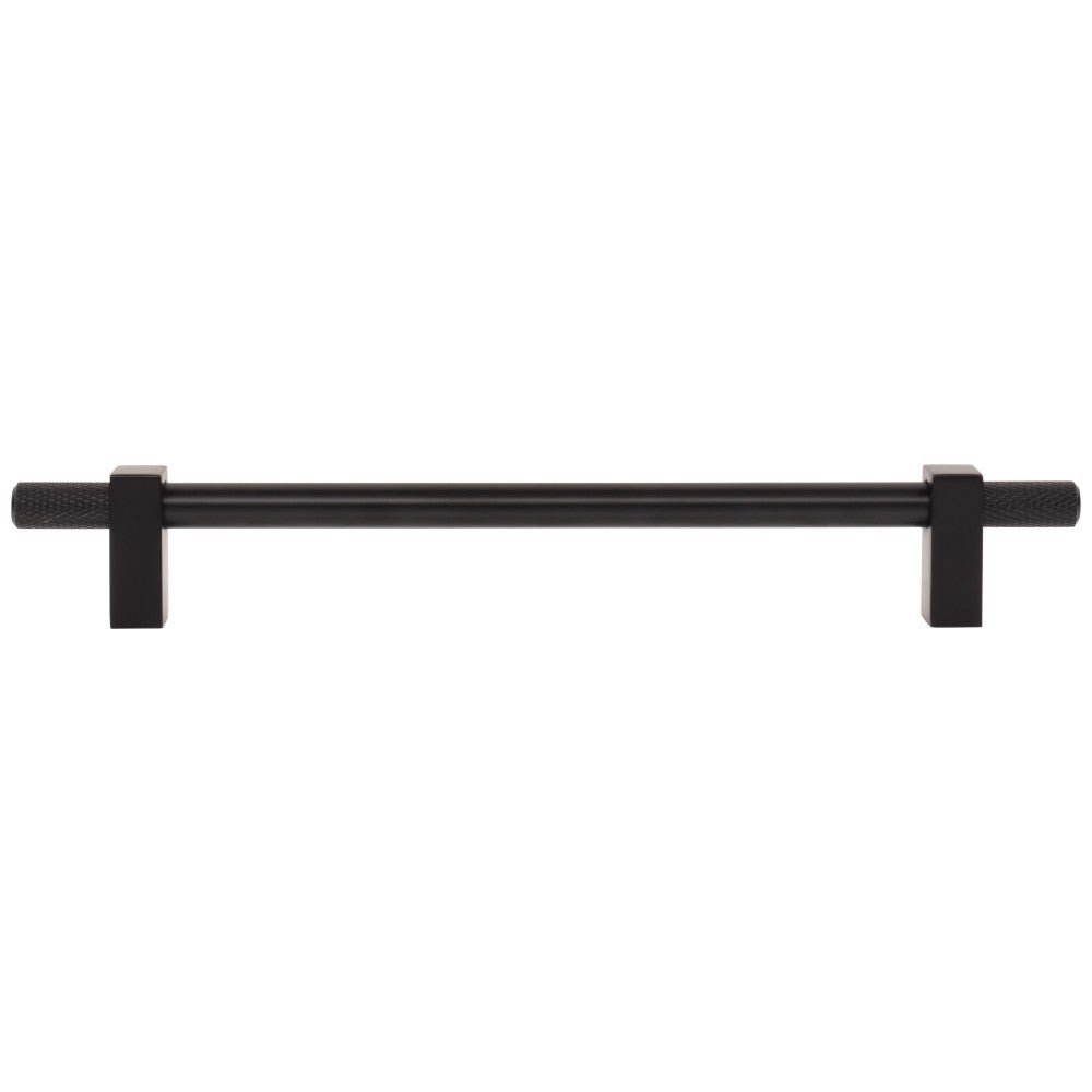 96 mm Center-to-Center Satin Nickel Larkin 4 Knurled Ends Cabinet Bar Pull