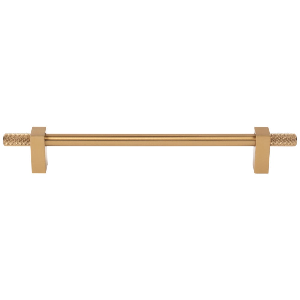 96 mm Center-to-Center Satin Nickel Larkin 4 Knurled Ends Cabinet Bar Pull