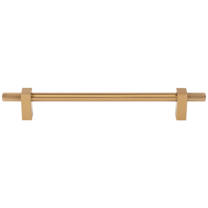 96 mm Center-to-Center Satin Nickel Larkin 4 Knurled Ends Cabinet Bar Pull