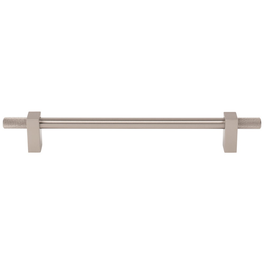 96 mm Center-to-Center Satin Nickel Larkin 4 Knurled Ends Cabinet Bar Pull